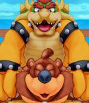  absurd_res anal anal_penetration anthro banjo-kazooie banjo_(banjo-kazooie) bowser bowserboy101 brown_body brown_fur crossover digital_media_(artwork) duo eyes_closed floor_sex fur hi_res jewelry koopa looking_pleasured male male/male male_penetrated male_penetrating male_penetrating_male mammal mario_bros necklace nintendo outside penetration pinned_to_floor rareware scalie sex simple_background size_difference spikes super_smash_bros. tongue tongue_out ursid video_games wrist_cuff 
