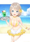  bikini_top erect_nipples mishima_ryo swimsuits waitress 