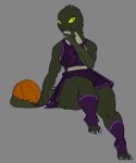  alligator alligatorid anthro ball basketball_(ball) cheerleader cheerleader_outfit crocodilian dinosaur female greenpolygon hi_res lizard reptile reptoid scalie solo yellow_eyes 