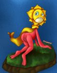  anthro female feral flower fusion hi_res lewderooni nintendo plant pok&eacute;mon pok&eacute;mon_(species) pok&eacute;mon_fusion ramerooni scraggy solo sunflora sunflower video_games 