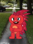  3:4 anthro dezmine21 female flaky_(htf) fur happy_tree_friends mammal meme public red_body red_fur solo suina you_know_i_had_to_do_it_to_em 