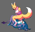  anthro belladonna_(trials_of_mana) diarrhea digimon digimon_(species) disgusted_look domination eating_feces el_brapitto facesitting feces female female/female female_domination humilation renamon scat trials_of_mana 