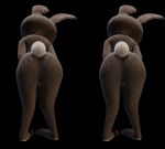  absurd_res anthro butt butt_focus chickenass disney female fur genitals hi_res judy_hopps nude pussy rear_view simple_background solo stereogram zootopia 
