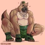  &lt;3 2020 absurd_res anthro belly black_nose brown_body brown_fur bulge canid canine canis crazydrak cute_fangs domestic_dog fur hi_res jrbart male mammal moobs nipples overweight overweight_anthro overweight_male simple_background solo sumo tokyo_afterschool_summoners tongue tongue_out video_games yasuyori 