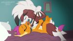  absurd_res bed butt collar cuddling dragon eyes_closed female french_kissing friendship_is_magic furniture hasbro hi_res kissing leash leash_pull lycanroc making_out male male/female metalhead97 midnight_lycanroc my_little_pony nintendo pok&eacute;mon pok&eacute;mon_(species) smolder_(mlp) teeth tongue tongue_out video_games 
