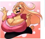  amara_(jwinkz) anthro big_breasts blush breasts cleavage clothed clothing female hi_res lewdloaf mammal one_eye_closed smile solo ursid wink 