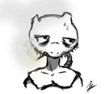  cigarette female legendary_pok&eacute;mon male mewtwo nintendo pok&eacute;mon pok&eacute;mon_(species) solo tired_eyes unknown_artist video_games 