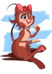  2020 anthro brown_body brown_fur don_bluth food fur hi_res holding_food holding_object mammal mouse mrs._brisby murid murine nude open_mouth open_smile pawpads pink_pawpads rodent sitting smile solo the_secret_of_nimh tohupo whiskers 