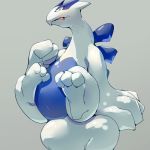  1:1 2019 3_toes 4_fingers ambiguous_gender ba7mix barefoot belly big_belly biped blue_body blue_countershading blue_skin countershade_torso countershading feet feral fingers glistening glistening_body glistening_skin hi_res legendary_pok&eacute;mon legs_up licking licking_lips licking_own_lips long_neck looking_at_viewer lugia multicolored_body multicolored_skin nintendo nude on_ground pok&eacute;mon pok&eacute;mon_(species) self_lick simple_background smooth_skin soles solo thick_tail toes tongue tongue_out two_tone_body two_tone_skin video_games white_body white_skin white_tail 