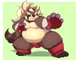  2020 absurd_res anthro belly brown_body brown_fur bulge canid canine clothing fur goemon_(tas) hi_res kemono kusosensei male mammal moobs nipples overweight overweight_anthro overweight_male raccoon_dog solo tanuki tokyo_afterschool_summoners underwear video_games 