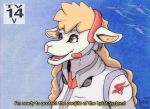  amber_eyes anthro artsyfoxo arwing bovid caprine clothing english_text female headgear headphones headset hi_res jacket mammal microphone nintendo sheep sheeply_vilakazi signature solo star_fox text topwear vhs_filter video_games 