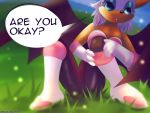  &lt;3 absurd_res anthro awakeningwind blue_eyes chiropteran clothing female female/female field footwear gloves grass hair handwear hi_res mammal rouge_the_bat rubber rubber_suit shiny_(disambiguation) shoes simple_background sky solo sonic_the_hedgehog_(series) white_body wings 