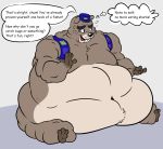  animal_crossing anthro beaver chip_(animal_crossing) dialogue english_text hi_res male mammal morbidly_obese morbidly_obese_anthro morbidly_obese_male nintendo obese obese_anthro obese_male overweight overweight_anthro overweight_male rodent simple_background slugjie solo text video_games 
