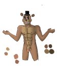  2020 animatronic anthro balls brown_bear digital_media_(artwork) five_nights_at_freddy&#039;s freddy_(fnaf) genitals hi_res humanoid_genitalia humanoid_penis looking_at_viewer machine male mammal nipples nude penis robot simple_background smile solo solo_focus ursid ursine video_games 