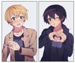  all_male eugeo heart kirigaya_kazuto male ryeonghwa sword_art_online wink 