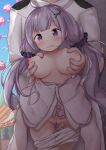  admiral_(azur_lane) azur_lane breast_grab breasts censored mochiyuki nipples no_bra nopan open_shirt pussy unicorn_(azur_lane) uniform vibrator 