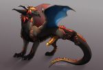  claws darkarlett dragon erection feral genitals hi_res horn male penis solo tongue wings 