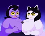  &lt;3 &lt;3_eyes 2019 3_fingers anthro big_breasts black_body black_hair black_nose breasts catti_(deltarune) catty_(undertale) claws collaborative_titfuck deltarune domestic_cat dr._chaos duo_focus ear_piercing ear_ring faceless_male fangs felid feline felis female female_focus fingers first_person_view fur genitals group hair highlights_(coloring) huge_breasts hypnosis looking_at_viewer male male/female mammal mind_control nude open_mouth open_smile overweight overweight_female penis piercing pink_highlights pink_nose purple_body purple_fur semi_incest sex short_hair smile titfuck undertale unknown_species video_games white_body white_fur yellow_sclera 