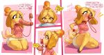  ! &lt;3 &lt;3_eyes 5_fingers ? absurd_res animal_crossing anthro bell big_penis blonde_hair blush bodily_fluids borvar bottomwear bound breasts brown_eyes brown_nose canid canine canis clothing collar comic crying cum cum_in_mouth cum_inside deep_throat dialogue disembodied_hand disembodied_penis domestic_dog dress_shirt duo english_text erection fellatio female fingers first_person_view fur genital_fluids genitals gesture good_girl hair handcuffed handcuffs hands_behind_back hi_res human human_on_anthro humanoid_genitalia humanoid_penis interspecies isabelle_(animal_crossing) jingle_bell kneeling leash looking_at_viewer male male/female male_pov mammal nintendo oral penile penis pet_praise pink_penis pointing ponytail saliva saliva_drip saliva_string sex shackles shaking shih_tzu shirt shivering simple_background skirt solo_focus sound_effects speech_bubble sweat sweatdrop tailwag tears text tongue tongue_out topwear toy_dog video_games wide_hips yellow_body yellow_fur 