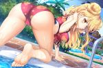  bikini blonde_hair date_a_live hoshimiya_mukuro long_hair pool swimsuit tsubasaki water wet 
