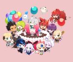  +_+ add_(elsword) ainchase_ishmael aisha_landar anniversary ara_haan bag balloon cake chibi chilling_hedgehog_(elsword) chung_seiker ciel_(elsword) doll elesis_(elsword) elsword elsword_(character) eun_(elsword) eve_(elsword) everyone food hat laby_(elsword) luciela_r._sourcream moby_(elsword) official_art one_eye_closed party_hat phoru_(elsword) poker_face raven_cronwell remy_(elsword) rena_erindel ribbon rose_(elsword) smile sweat tears 