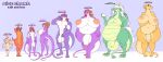  absurd_res anthro beatrice_(kalnareff) belly big_belly big_breasts breasts evana group gynomorph hi_res huge_breasts hyper hyper_breasts intersex jorlus kalnareff kalnareff_(character) male muscular muscular_male nipples orlox overweight rolando_(kalnareff) scalie size_chart size_difference 