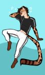  2020 anthro brown_hair cheetah clothed clothing digital_media_(artwork) felid feline fingers hair male mammal ni70 smile solo toes 