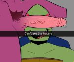  anthro can&#039;t_see_the_haters duo genitals juveniiewhore leonardo_(tmnt) male male/male penis penis_on_face reptile scalie simple_background teenage_mutant_ninja_turtles turtle 