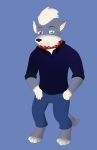  2020 absurd_res anthro canid canine canis clothed clothing demi_furry digital_drawing_(artwork) digital_media_(artwork) fur hi_res leo male mammal smile solo wolf 