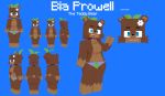  2020 absurd_res animate_inanimate anthro bia_(slipperyt) big_butt blue_background blue_clothing blue_eyes blue_panties blue_underwear breasts brown_body brown_fur butt cheek_tuft clothed clothing english_text facial_tuft featureless_breasts featureless_crotch female flower flower_on_head front_view fur hi_res leaf leaf_clothing leaf_on_head living_plushie mammal minecraft model_sheet notched_ear panties plant plushie rear_view simple_background slipperyt smile solo teddy_bear_(species) text thick_thighs topless tuft underwear ursid video_games zipper zipper_mouth 