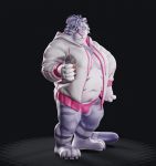  3d_(artwork) animated anthro beverage bottomless bubble_tea clothed clothing digital_media_(artwork) felid hoodie jockstrap justin lucyon male mammal pantherine short_playtime solo tiger topwear turntable_(animation) underwear 