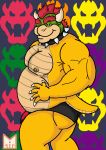 absurd_res anthro belly bowser bowser_day chubby_male clothed clothing collar digital_media_(artwork) dragon fatfur furryart hi_res kemono male mario_bros moobs muscular muscular_anthro muscular_male nintendo overweight overweight_anthro overweight_male red_panda_mirr reptile scalie simple_background smile solo speedo swimwear topless turtle video_games 
