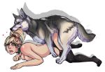  &lt;3 ambiguous_penetration ass_up bestiality blonde_hair blush breasts canid canine canis clothing domestic_dog duo female female_on_feral female_penetrated feral feral_penetrating feral_penetrating_human from_behind_position hair hi_res human human_on_feral human_penetrated interspecies legwear looking_pleasured male male/female male_penetrating male_penetrating_female mammal mounting penetration pulling_hair sex thigh_highs thighsocksandknots touching_hair 