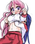  atoshi bad_id bad_pixiv_id blush breast_grab breasts glasses grabbing groping hand_under_clothes hand_under_shirt izumi_konata large_breasts long_hair lucky_star midriff multiple_girls pink_hair purple_eyes ryouou_school_uniform school_uniform serafuku shirt surprised surprised_arms takara_miyuki 