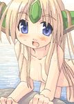  blonde_hair blue_eyes blush breasts long_hair lowres medium_breasts minami_juujisei nude oekaki riesz seiken_densetsu seiken_densetsu_3 solo wet 