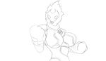  ben_10 breasts cartoon_network female hi_res humanoid monochrome mrbroomstic_(artist) nipples solo 