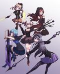  5girls akemi_homura black_hair blonde_hair blue_hair corruption dark_persona evil_smile kaname_madoka magical_girl mahou_shoujo_madoka_magica miki_sayaka multiple_girls pink_hair red_eyes red_hair sakura_kyouko smile tomoe_mami touyu_(yuruyuruto) 