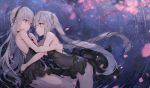  anastasia_(fate/grand_order) cleavage dress fate/grand_order kyaroru marie_antoinette_(fate/grand_order) no_bra wet yuri 