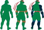  5_fingers 5_toes absurd_res alpha_channel anthro armor butt fingers hi_res humanoid male muscular ninja nude raphael_(tmnt) reptile scalie shell-less solo sparksstars teenage_mutant_ninja_turtles toes turtle warrior 