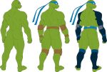  2020 5_fingers 5_toes absurd_res alpha_channel anthro fingers hi_res humanoid leonardo_(tmnt) male muscular ninja nude reptile scalie shell-less solo sparksstars teenage_mutant_ninja_turtles tmnt_2003 toes turtle warrior 