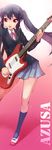  guitar instrument k-on! kawa_akira long_hair nakano_azusa school_uniform skirt solo twintails 