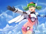  bad_id bad_pixiv_id cosplay green_hair macross macross_frontier macross_frontier:_itsuwari_no_utahime mecha mecha_musume ranka_lee shion_(kizuro) solo vf-25 vf-25_(cosplay) 