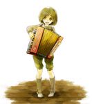  accordion bad_id bad_pixiv_id brown_hair brown_legwear instrument kneehighs name_(sh) open_mouth original short_hair smile socks solo standing 