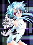  1girl blanc blue_eyes bodysuit choujigen_game_neptune compile_heart elbow_gloves female flat_chest gloves gust idea_factory kunican long_hair neptune_(series) nippon_ichi red_eyes sega solo super_dimension_game_neptune white_heart wii 