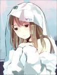  bare_shoulders brown_hair long_hair original sketch solo tan_(tangent) tears towel towel_on_head 