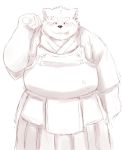  2012 anthro armor blush canid canine canis domestic_dog ibuki_haruno kemono male mammal overweight overweight_anthro overweight_male simple_background solo tongue tongue_out white_background 