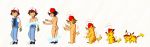  absurd_res anthro arcade1x11 ash_ketchum ashchu clothing feral fur hair hat headgear headwear hi_res human looking_at_viewer male mammal nintendo nude open_mouth pikachu pok&eacute;mon pok&eacute;mon_(species) rodent simple_background solo transformation video_games yellow_body yellow_fur 