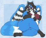  anthro arm_tuft avian beak bedroom_eyes belly big_breasts big_butt biped bird black_body black_feathers black_hair blue_background blue_body blue_eyes blue_fur blush bra breasts butt canid canine cleavage clothed clothing condom condom_in_mouth crossed_legs curvy_figure digitigrade dipstick_tail eyelashes feathered_wings feathers female fluffy fluffy_tail fox fur gloves_(marking) gummymonster hair hi_res hindpaw hybrid inner_ear_fluff leg_markings long_hair looking_at_viewer lulu_(zerach) mammal markings monotone_hair mouth_hold multicolored_body multicolored_fur multicolored_tail multicolored_wings narrowed_eyes neck_tuft object_in_mouth overweight overweight_anthro overweight_female pawpads paws pink_pawpads pinup pose ringtail seductive sexual_barrier_device simple_background sitting skimpy socks_(marking) solo thick_thighs tuft two_tone_body two_tone_fur underwear voluptuous white_body white_feathers white_fur wings wrapped_condom wrist_tuft 