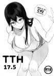  megane monochrome nanimoshinai no_bra sakuramachi_touko sasamori_tomoe succubus_stayed_life 