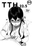  cleavage megane monochrome nanimoshinai sakuramachi_touko sasamori_tomoe succubus_stayed_life 